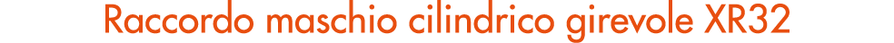 Raccordo maschio cilindrico girevole XR32