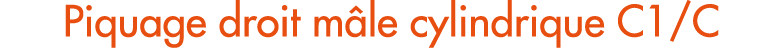 Piquage droit m le cylindrique C1/C